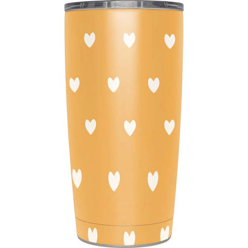 Yellow and White Hearts Yeti 20oz Tumbler Skin