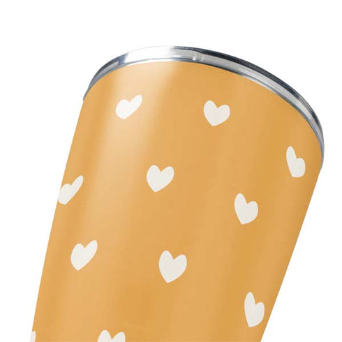 Yellow and White Hearts Yeti 20oz Tumbler Skin