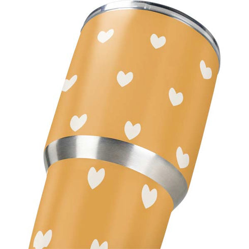 Yellow and White Hearts Yeti 30oz Rambler Tumbler Skin