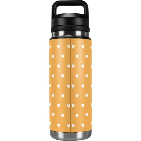 Yellow and White Hearts YETI Rambler 26oz Bottle Skin