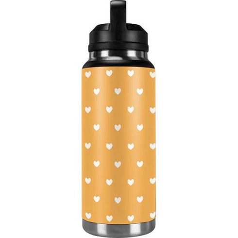 Yellow and White Hearts YETI Rambler 36oz Bottle Skin
