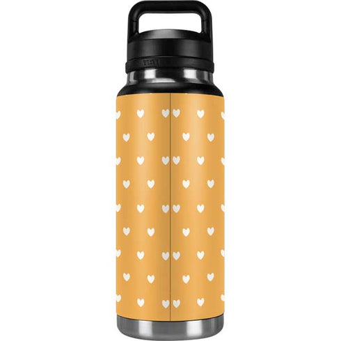 Yellow and White Hearts YETI Rambler 36oz Bottle Skin