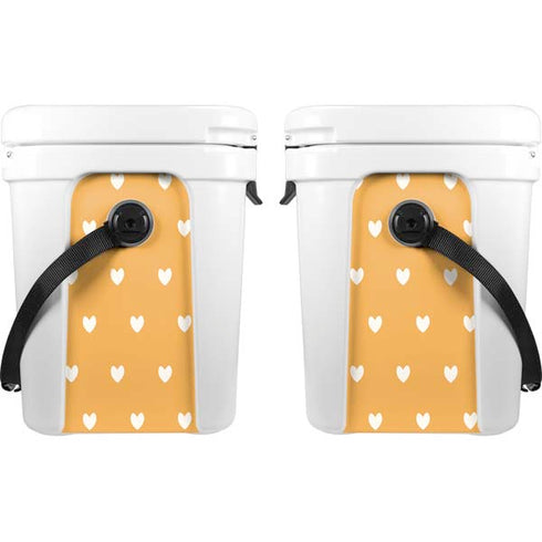 Yellow and White Hearts YETI Roadie 24 Hard Cooler Skin