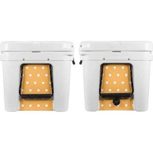 Yellow and White Hearts YETI Tundra 75 Hard Cooler Skin