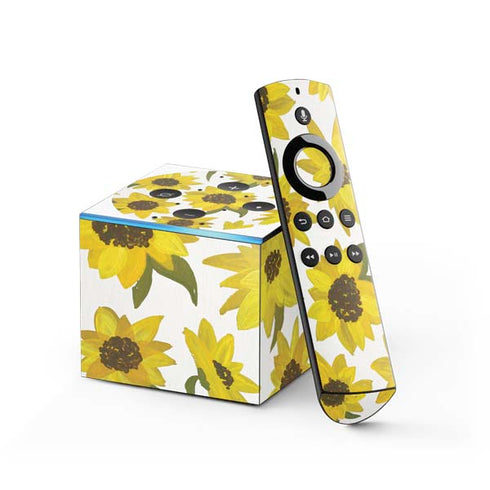 Cat Coq Sunflower Acrylic Fire TV Cube Skin