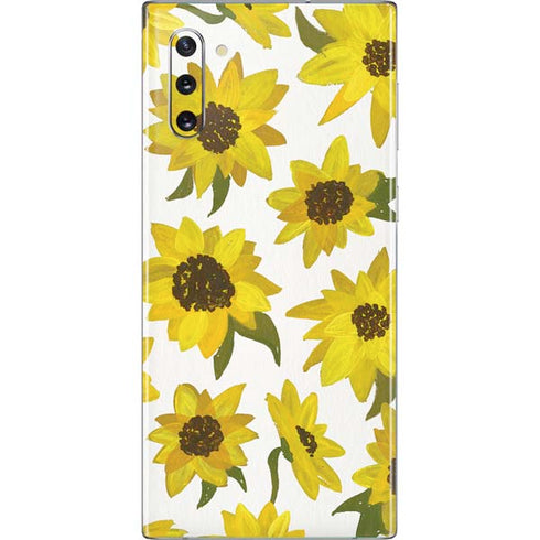 Cat Coq Sunflower Acrylic Galaxy Note 10 Skin