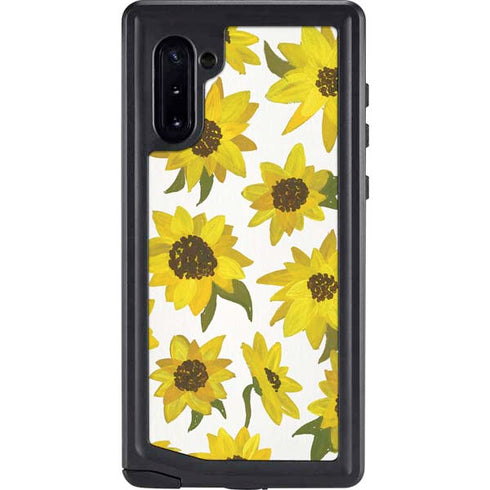 Cat Coq Sunflower Acrylic Galaxy Note 10 Waterproof Case