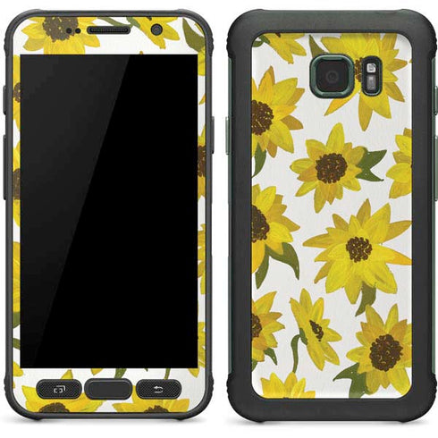 Cat Coq Sunflower Acrylic Galaxy S7 Active Skin