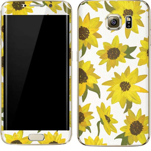 Cat Coq Sunflower Acrylic Galaxy S7 Edge Skin