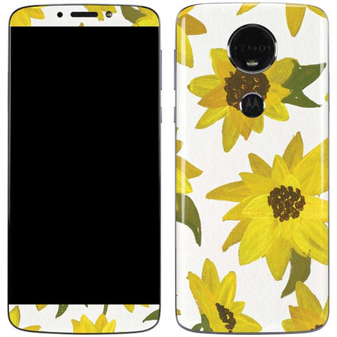 Cat Coq Sunflower Acrylic Moto E5 Plus Skin