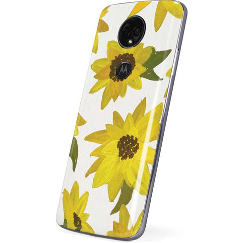 Cat Coq Sunflower Acrylic Moto E5 Plus Skin