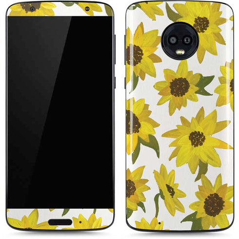 Cat Coq Sunflower Acrylic Moto G6 Skin