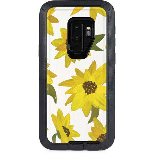 Cat Coq Sunflower Acrylic Otterbox Defender Galaxy Skin