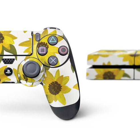 Cat Coq Sunflower Acrylic PS4 Console and Controller Bundle Skin