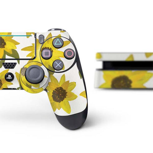 Cat Coq Sunflower Acrylic PS4 Slim Bundle Skin