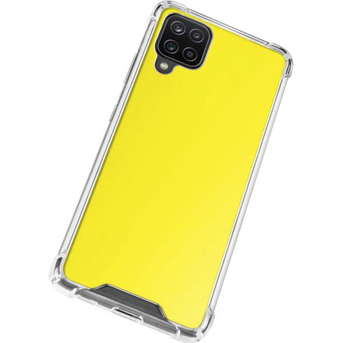 Yellow Solid Galaxy A12 Clear Case