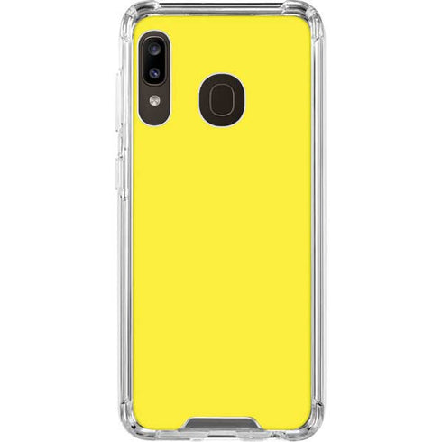 Yellow Solid Galaxy A30 Clear Case