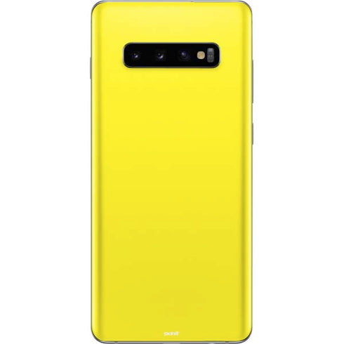 Yellow Solid Galaxy S10 Plus Skin