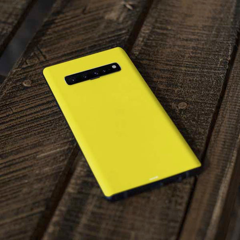 Yellow Solid Galaxy S10 Plus Skin