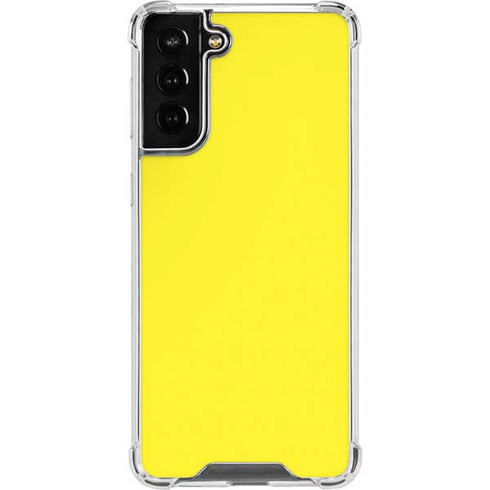 Yellow Solid Galaxy S21 FE Clear Case