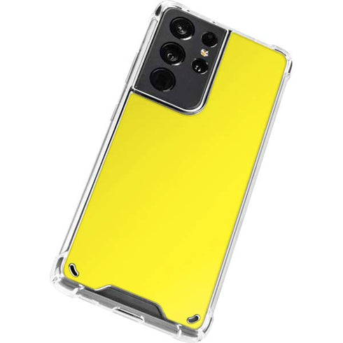Yellow Solid Galaxy S21 Ultra 5G Clear Case