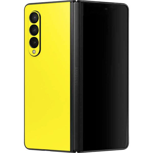 Yellow Solid Galaxy Z Fold3 5G Skin