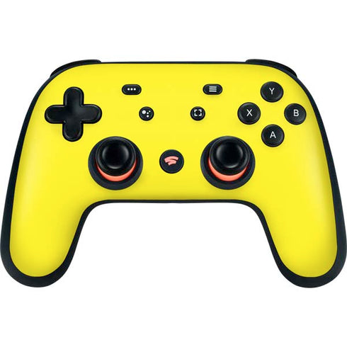 Yellow Solid Google Stadia Controller Skin