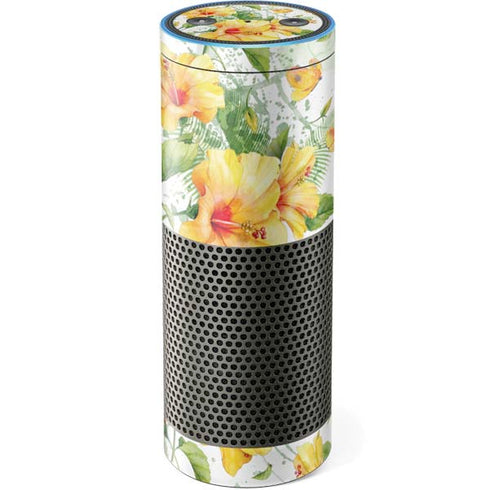 Yellow Hibiscus Amazon Echo Skin