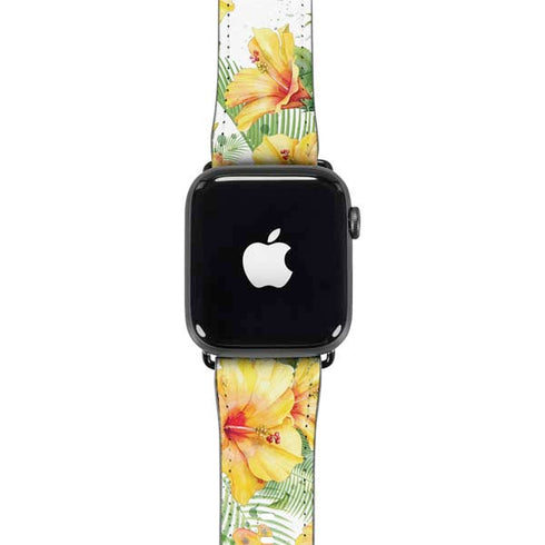 Yellow Hibiscus Apple Watch Band 38-40mm