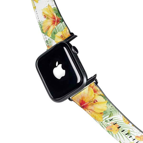 Yellow Hibiscus Apple Watch Band 38-40mm