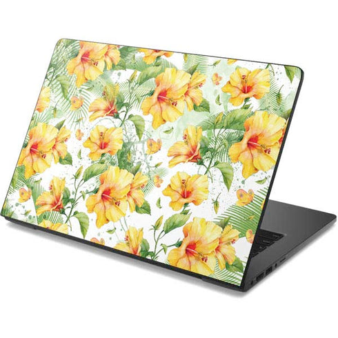 Yellow Hibiscus Dell Chromebook Skin