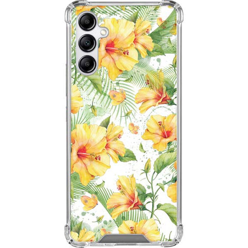 Yellow Hibiscus Galaxy A15 5G Clear Case
