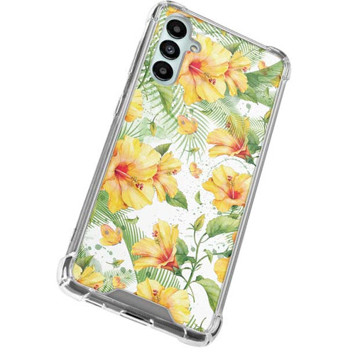 Yellow Hibiscus Galaxy A15 5G Clear Case