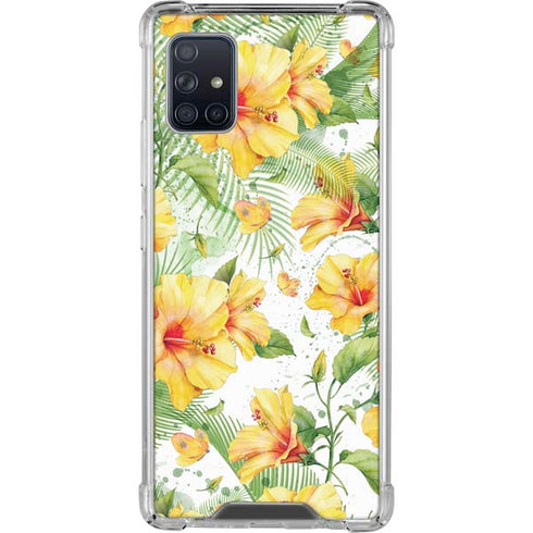 Yellow Hibiscus Galaxy A51 5G Clear Case