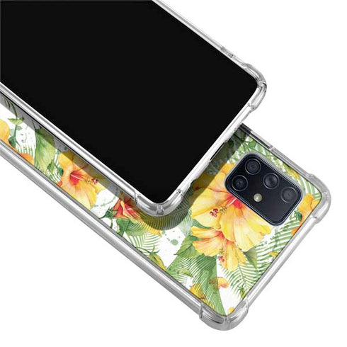 Yellow Hibiscus Galaxy A51 5G Clear Case