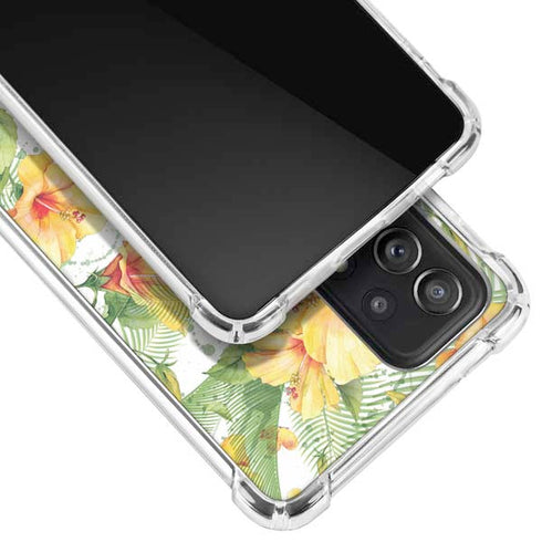 Yellow Hibiscus Galaxy A52 5G Clear Case