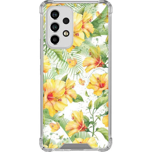 Yellow Hibiscus Galaxy A53 5G Clear Case