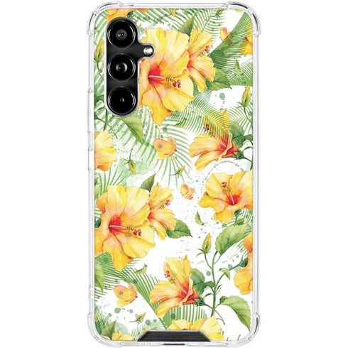 Yellow Hibiscus Galaxy A54 5G Clear Case