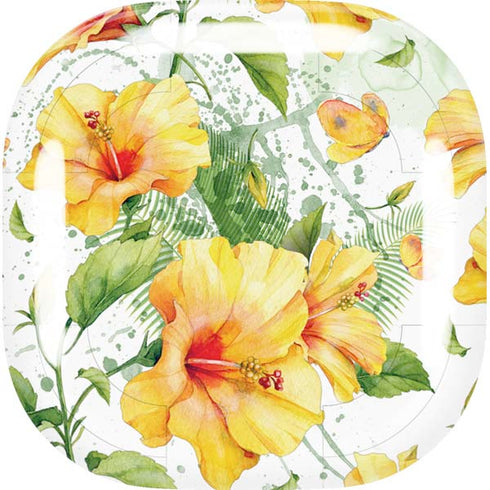 Yellow Hibiscus Galaxy Buds Live Skin