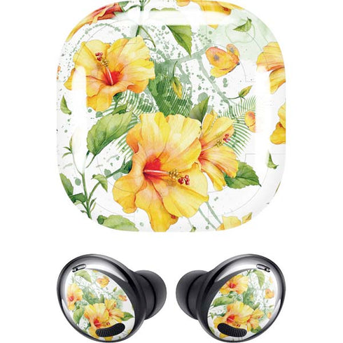 Yellow Hibiscus Galaxy Buds Pro Skin