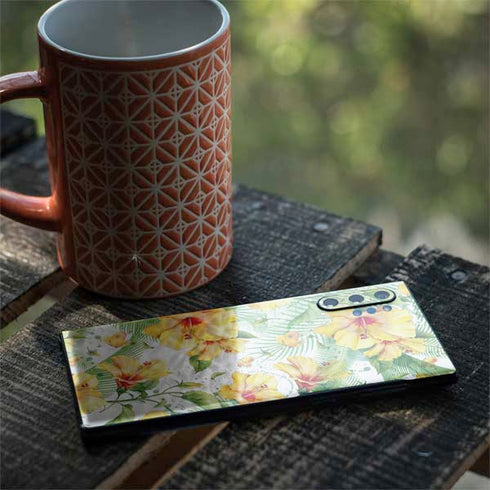 Yellow Hibiscus Galaxy Note 10 Plus Skin