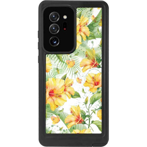 Yellow Hibiscus Galaxy Note20 Ultra 5G Waterproof Case