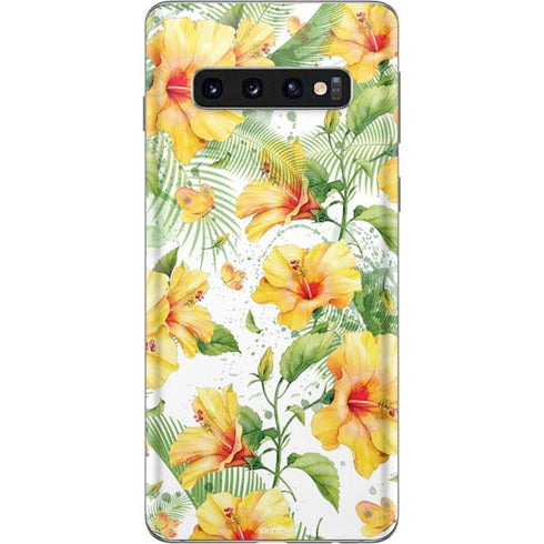 Yellow Hibiscus Galaxy S10 Skin