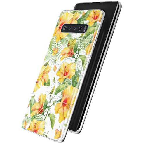 Yellow Hibiscus Galaxy S10 Skin
