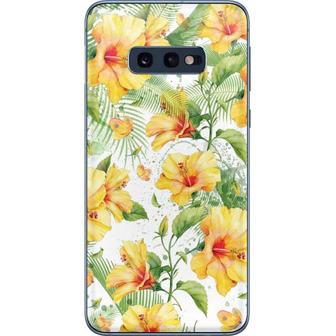 Yellow Hibiscus Galaxy S10e Skin