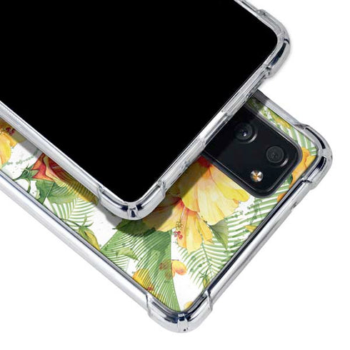 Yellow Hibiscus Galaxy S20 FE Clear Case