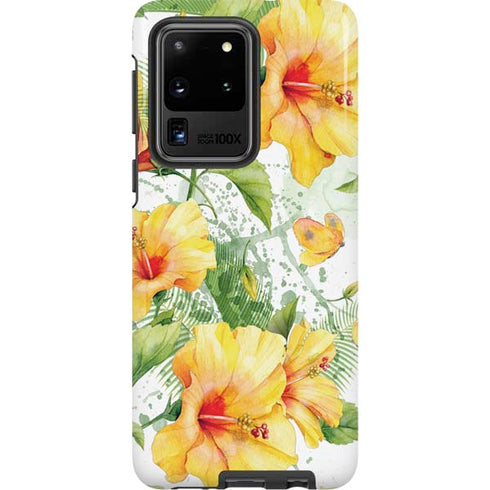 Yellow Hibiscus Galaxy S20 Ultra 5G Pro Case