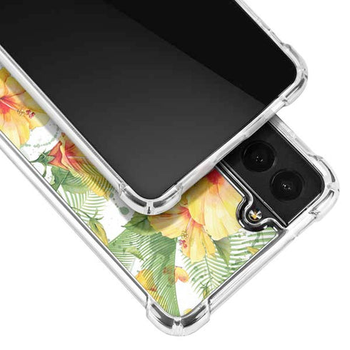Yellow Hibiscus Galaxy S21 FE Clear Case