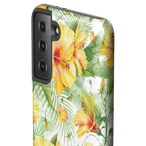 Yellow Hibiscus Galaxy S21 FE Pro Case
