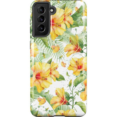 Yellow Hibiscus Galaxy S21 Plus 5G Pro Case